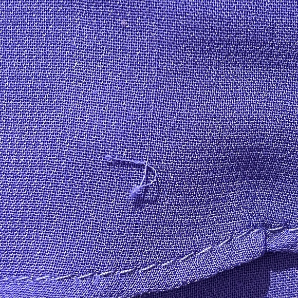 Ellen Tracy Purple Layered Skirt with black elasticic waist and zipper in back. - Picture 4 of 5